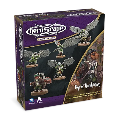 Heroscape: Rising Tide – Wing Commander Tuck Harrigan & Vorid Glidestrikers Army Expansion