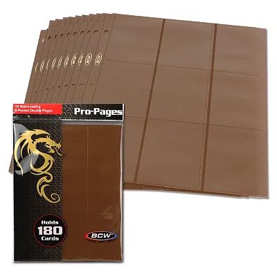Side Loading 18-Pocket Pro Pages-Brown