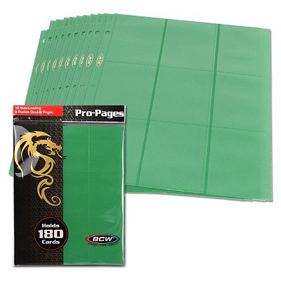 Side Loading 18-Pocket Pro Pages-Green