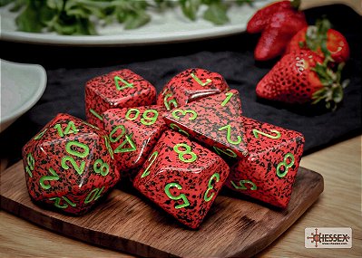 Kit de Dados - Speckled - Strawberry - 7 Dados - Importado