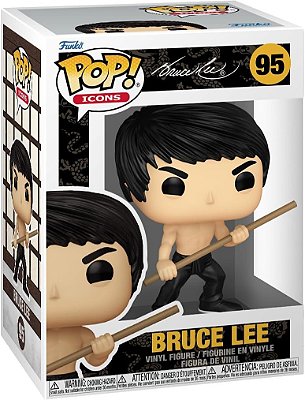 POP! Incons - Bruce Lee com Bastão Número 95 - Importado
