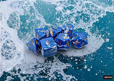 Brush Polyhedral Wavebreak/gold 7-Die Set