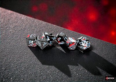 Brush Polyhedral Dark Side/blue 7-Die Set