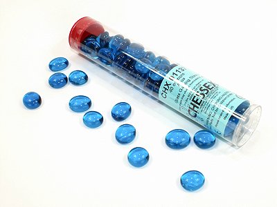 Translucent Aqua Blue Glass Stones Tube