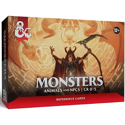 Dungeons & Dragons Trove Monsters Animals and NPCs Reference Cards