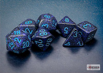 Speckled Cobalt Polyhedral 7-Dice Set