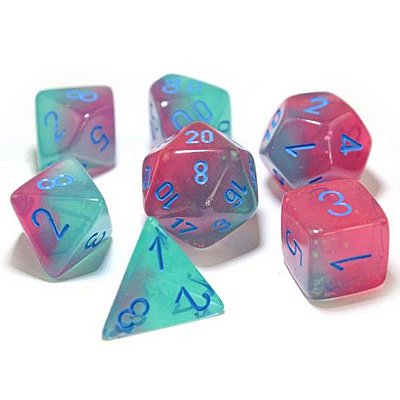 Kit de Dados - Gemini Luminary Green / Pink with Blue - Importado