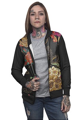 Jaqueta Bomber Chess Clothing Floral