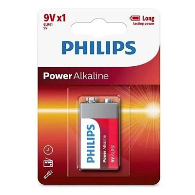 Bateria 9V Alcalina Philips