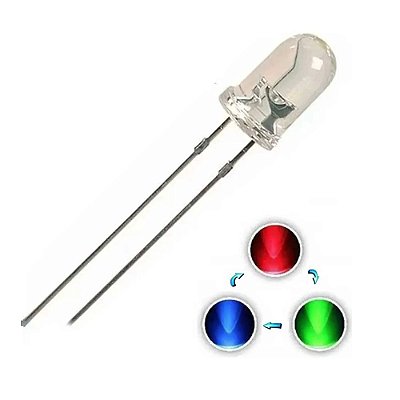 Led RGB Automático 5mm Alto Brilho - Rápido