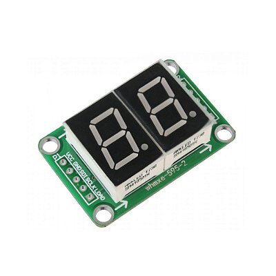 Módulo Display de 7 Segmentos com 2 Dígitos com 74HC595 - WHMXE-595-2