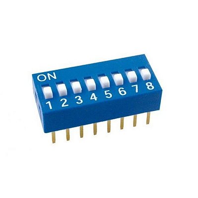 Chave DIP Switch 8 Vias