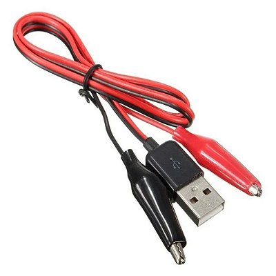 Cabo USB com Par de Garras Jacaré