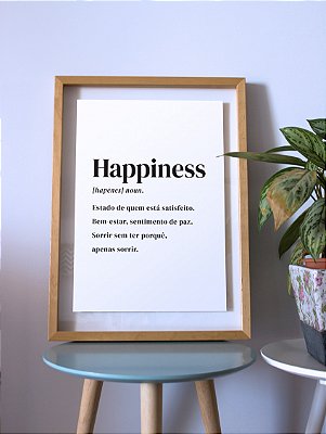 Poster de frase Happiness