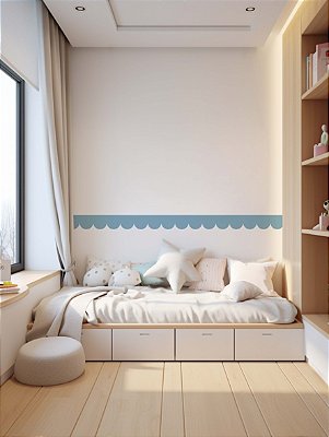 Faixa decorativa geométrica azul