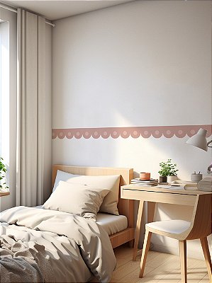 Faixa decorativa geométrica ponto rose