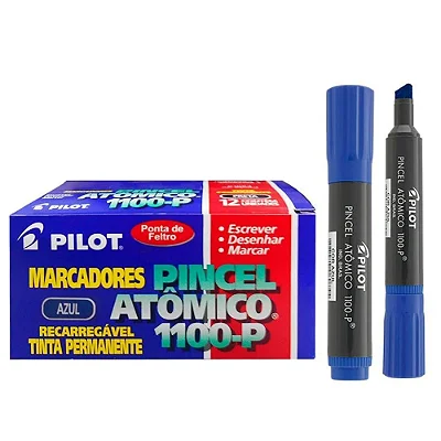 Pincel Atômico 1100-P Azul Pilot - 1 Caixa Com 12 Unidades