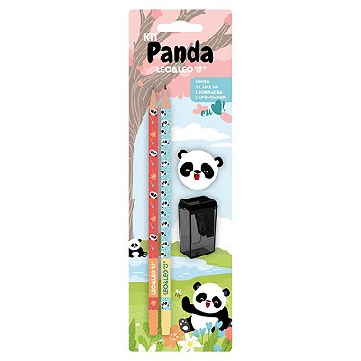 Kit Escolar Infantil 4 peças  Panda - Leo&Leo