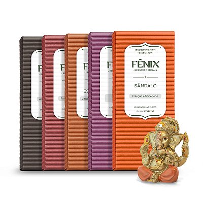 Kit Jaya - Sândalo, Canela, Mirra, Cravo e Anis + Ganeshinha de brinde