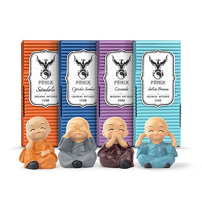 Kit Dharma 2 - Completo - 4 Incensos + 4 Monginhos