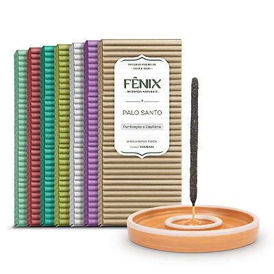 Kit 7 mais Vendidos + Incensário de Cerâmica