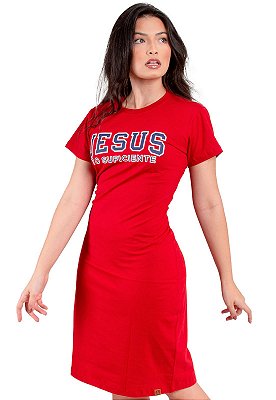 Vestido T-Shirt frases Moda Evangélica Anagrom Ref.V022