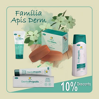 Kit Família Apis Derm - Esfoliante, Sabonete, Gel Dental e Shampoo