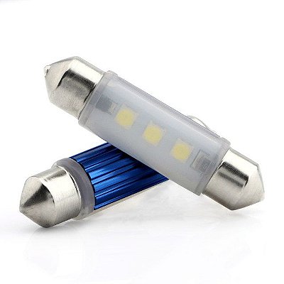 Lâmpada Torpedo 5500K com 3 LEDs 3030 - Luz de Teto - Placa - 31mm 36mm 39mm 42mm - 12v (Unidade)