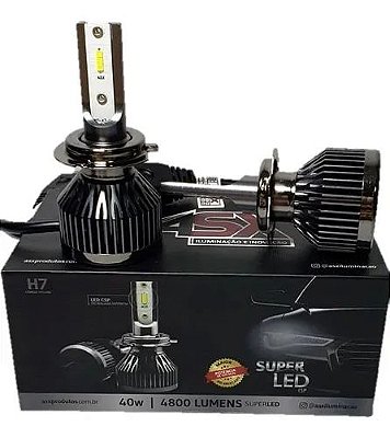 Lâmpada Super LED CSP H1 H3 H4 H7 H11 H16 H27 HB3 HB4 6000K 4800 Lúmens 12-24v