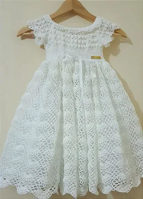 Vestido Infantil De Croche Para Batizado