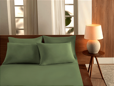 Jogo Cama King Malha Lisa com Elastico Vivaldi - Fio 30/1 Penteado - 100% Algodão