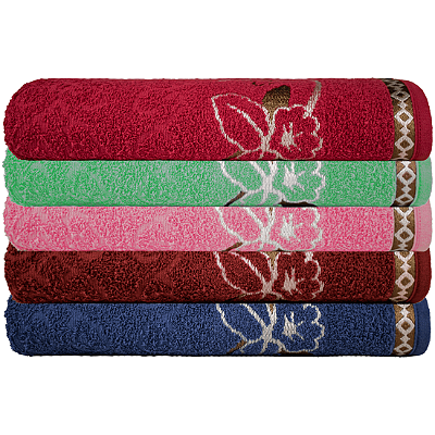 Toalha Banhao Gigante Jacquard Hortencia - Gramatura 375g - 74x160cm