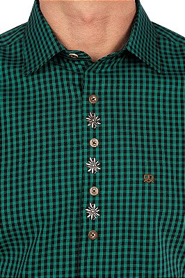 Camisa Verde Escuro Xadrez