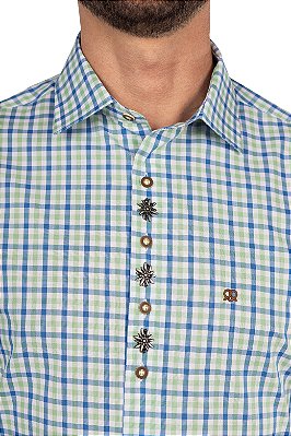 Camisa Verde Claro Xadrez