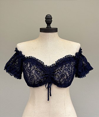 Blusa Ciganinha Renda Marinho