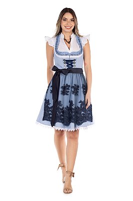 Vestido Azul Claro e Marinho