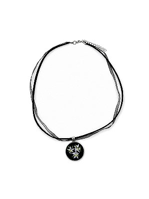 Colar Bordado Edelweiss Preto