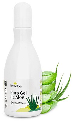 Puro Gel Aloe Babosa Orgânico Multifuncional Livealoe 210ml