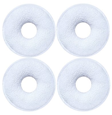 Rosquinhas Para Amamentação Absorventes Peito Lavável - 4 Un - Branco
