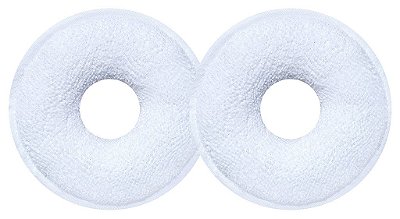Rosquinhas Para Amamentação Absorventes Peito Lavável - 2 Un - Branco