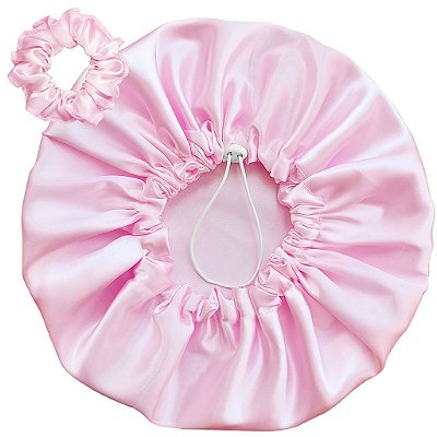Touca De Cetim Dupla Face Ajustável Xuxinha Grátis - Rosa