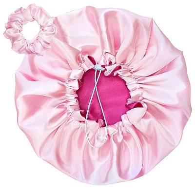 Touca De Cetim Dupla Face Ajustável Xuxinha Grátis - Rosa / Pink