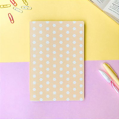 Planner Mensal - permanente (sem data) - Floral Mostarda