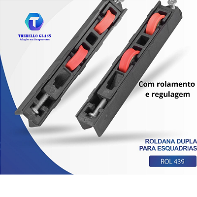 ROLDANA DUPLA NYLON PARA ESQUADRIAS - EMB 50 PÇS