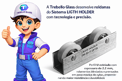 Roldana Light Holder (roldana do leito) - Emb com 100 pçs