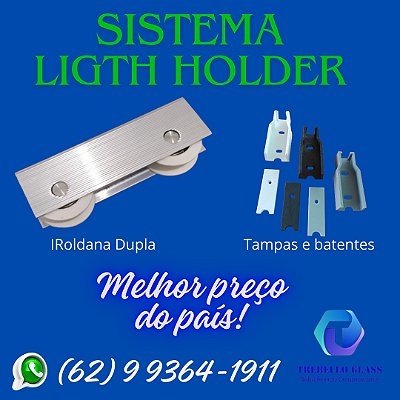 Roldana Light Holder (roldana do leito) p/portas  seccionadas - Emb com 100 pçs