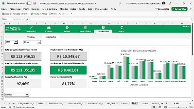 Planilha de Controle de Vendas e Comissões Completa em Excel 6.0