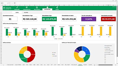 Planilha de Controle de Mensalidades em Excel 6.0