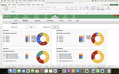 Planilha de Gestão de Compras e Pedidos Completa em Excel 6.3 365 - MAC