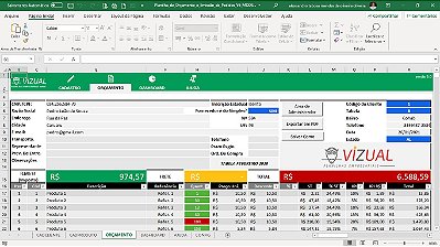 Planilha de Orçamento e Emissão de Pedidos (Gold) em Excel 6.0